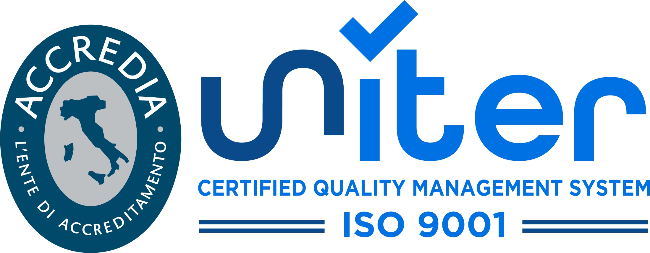 UNI ISO 9001 BLU CON ACCREDIA