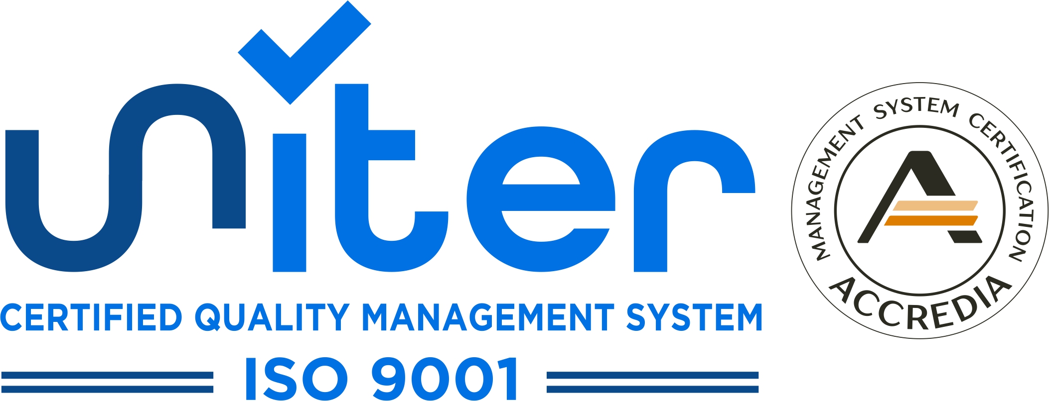 UNI ISO 9001 BLU CON ACCREDIA